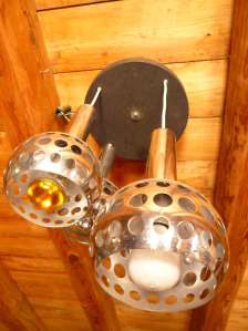 Lampara cromada 4 bolas